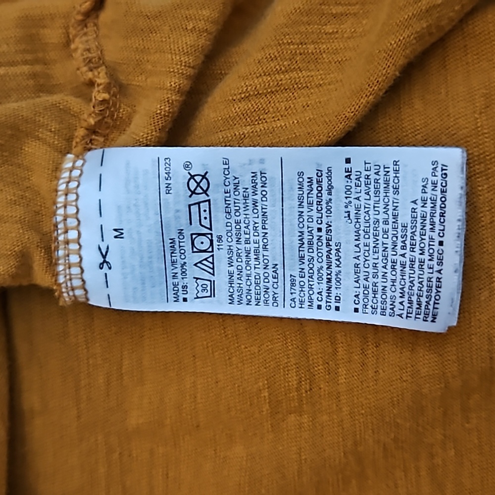 Old Navy Women's Mustard Yellow  “You Are Golden” Script T-Shirt - Size Medium - Picture 4 of 5